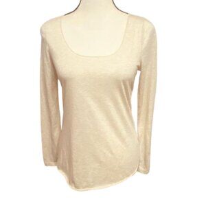 American Rag Cie Cream Lightweight Blended Color Tones Tee Size S #1346